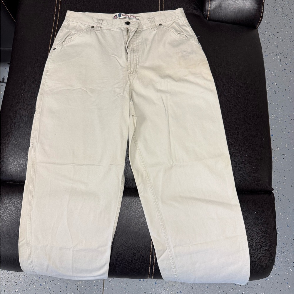 Men's Cream Cargo Pants
